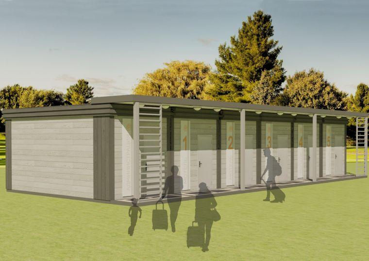 Типовые блок для постройки отеля