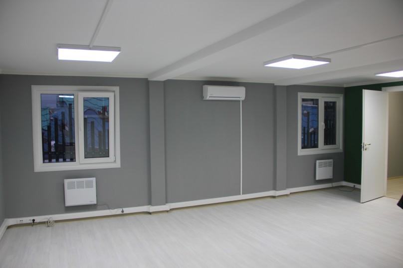 The main room of the office building